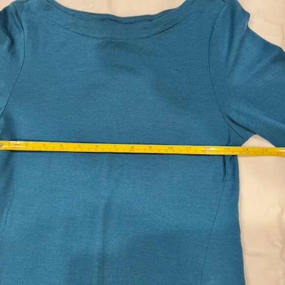 Ibex 3/4 Sleeve 100% Merino Wool Boat Neck Sweater, women's XS - Picture 8 of 8